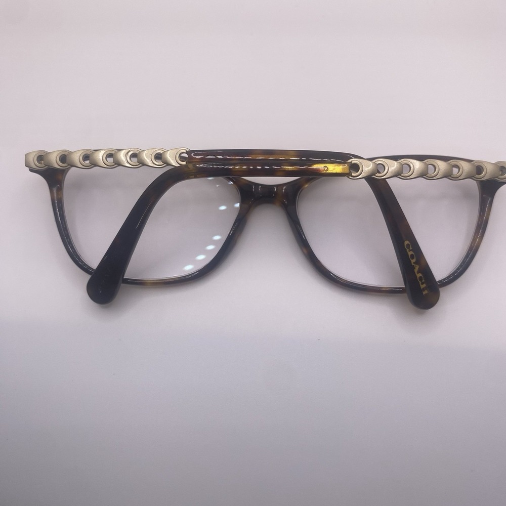 Coach Eyeglasses Women FRAME ONLY HC6121 Cat Eye 55-17-140 Dark Tortoise 801 - Picture 4 of 14
